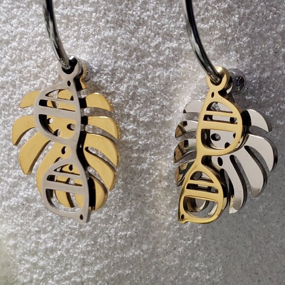 L.J. - Me Jewelry - Stainless Steel Hypoallergenic Hoop Palm Tree/Sunglass Earrings 12mm/15mm/20mm